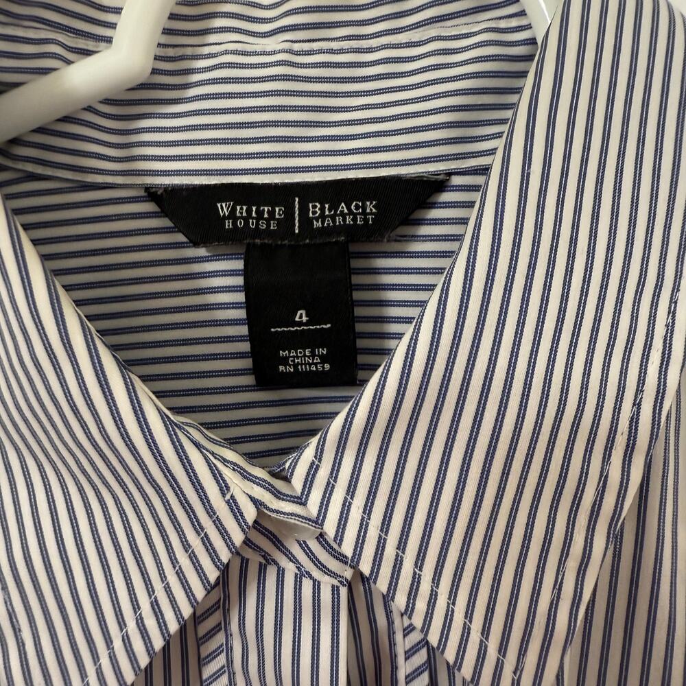 White House | Black Market Blouse Women’s Size 4 Button Up Long Sleeve Shirt - Picture 4 of 6